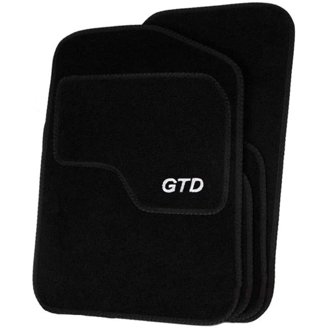 Precision Black Car Mats with GTD Logo For VW Golf MK7 (2013-2020) - SSQGTD42