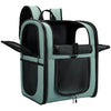 APOLLO WALKER Pet Carrier Backpack for Small Cats and Dogs, Puppies, Two-Sided Entry, Safety Features and Cushion Back Support for Travel, Hiking, Outdoor Use (Blue)