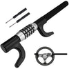 Tevlaphee Steering Wheel Lock, 5-Digit Keyless Combination Anti-Theft Device, Heavy Duty Universal Fit for Cars/SUVs/Vans/Trucks, Adjustable Extendable Design, High Security (Black)