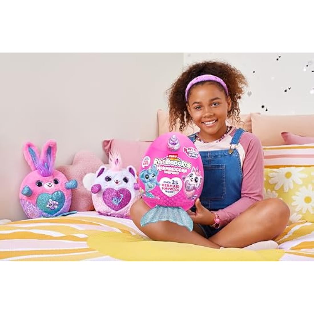 Rainbocorns Mermaidcorn Series 7 Sirena the Puppy - Collectible Plush - Mermaid Surprises, Cuddle Plush Stuffed Animal, Stickers (Puppy)