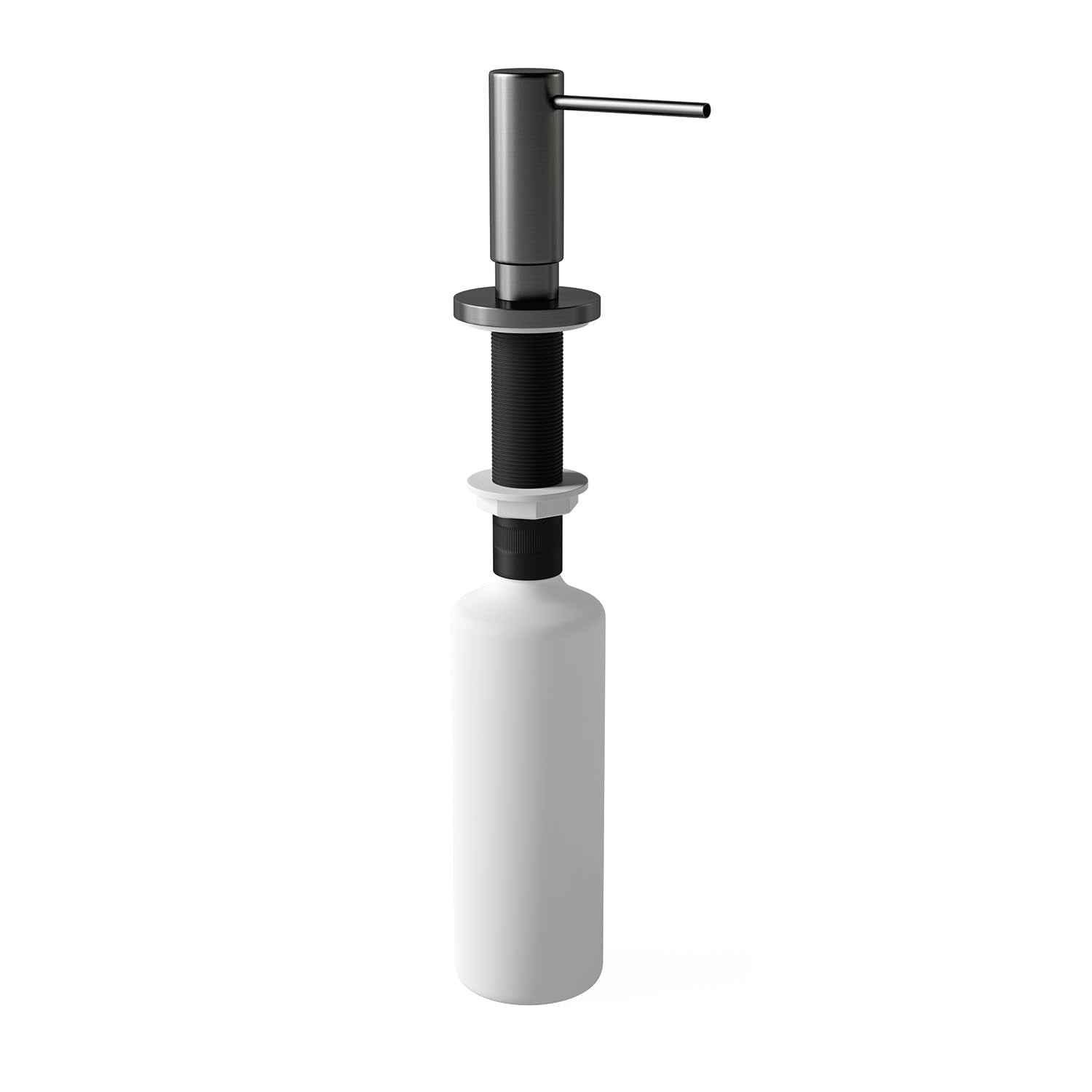 InSinkErator Built-in Kitchen Soap Dispenser - Refillable, Pump-Action Hand or Dish Washing Up Liquid Dispenser - 300 ml Tank - Satin Black Nickel
