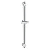 Vista Adjustable Shower Head Holder SUS304 Stianless Steel Shower Riser Rail Wall Mounted Shower Rail Brushed Silver 43cm