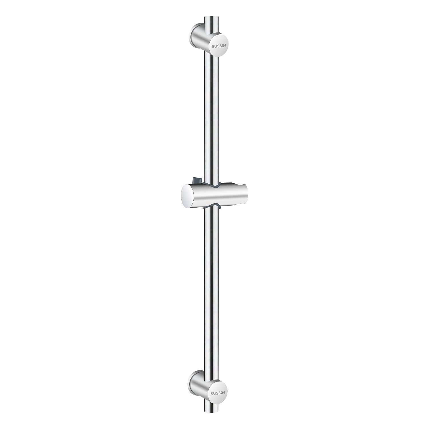 Vista Adjustable Shower Head Holder SUS304 Stianless Steel Shower Riser Rail Wall Mounted Shower Rail Brushed Silver 43cm