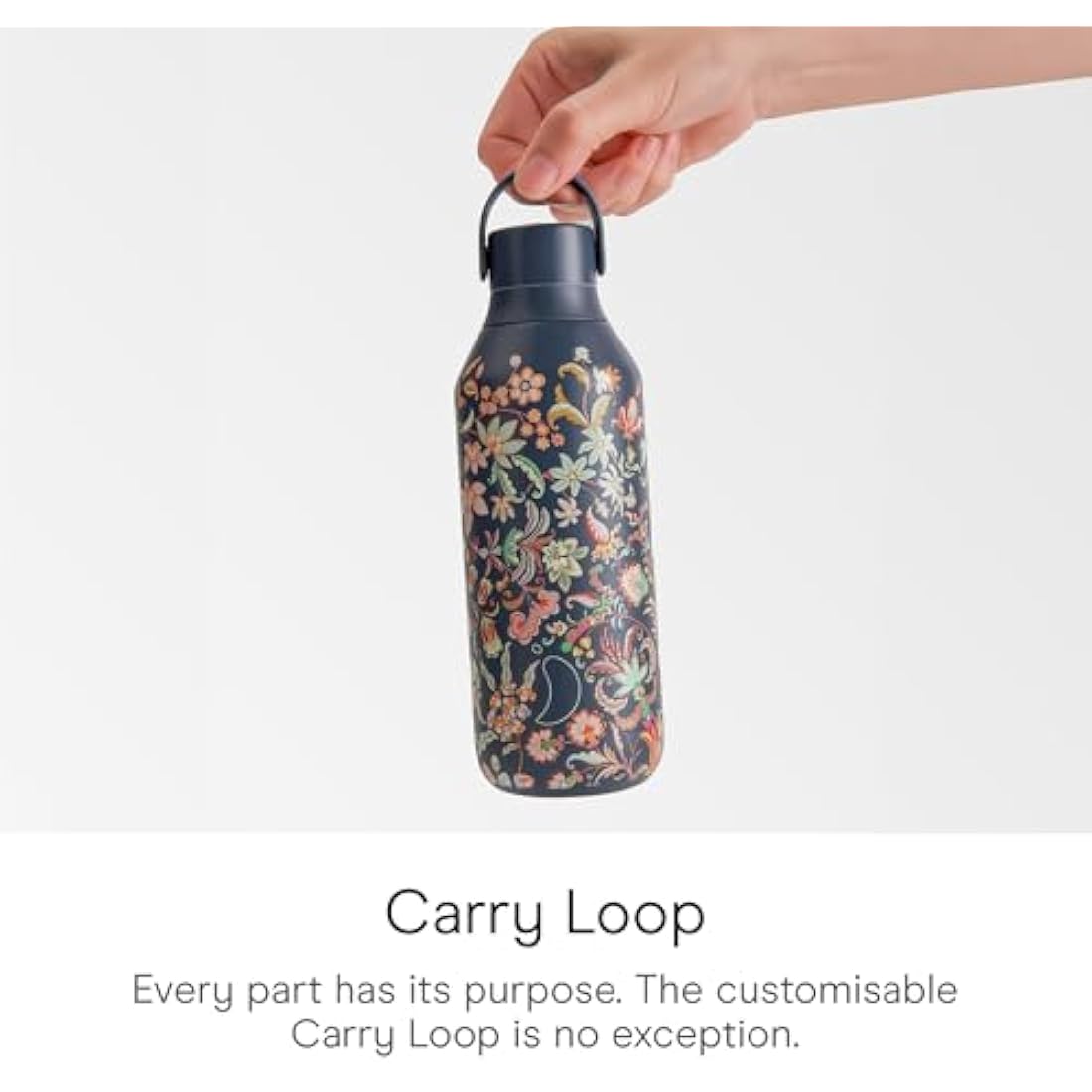 Chilly's Series 2 Water Bottle - Stainless Steel Thermal Bottles with Double Wall Vacuum, Soft Collar & Carry Loop - 24hrs Cold, 12hrs Hot - For Office, Home & Travel - Available in 350ml, 500ml & 1L