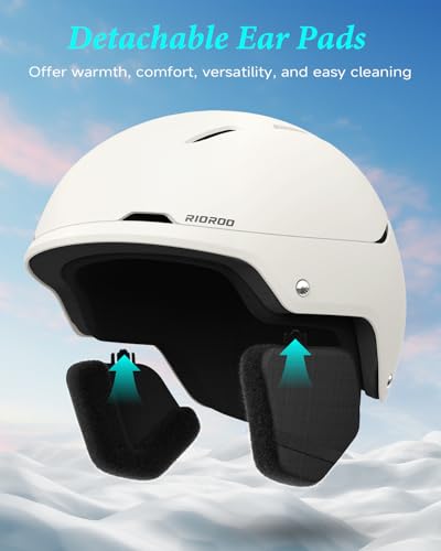RIOROO Ski Helmet, Ski Helmets for Men Women Youth,Snowboard Helmet with Fluff Adjustable Vents,Compatible with Ski Goggles,Available for Snow