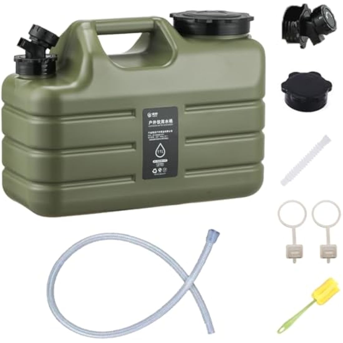 Sparkstarses Camping Water Container,11/12/18/25L Water container with tap, Two Handle Portable Water Carrier Bucket, Water Storage Tank for Outdoor Camping Fishing Party Van RV