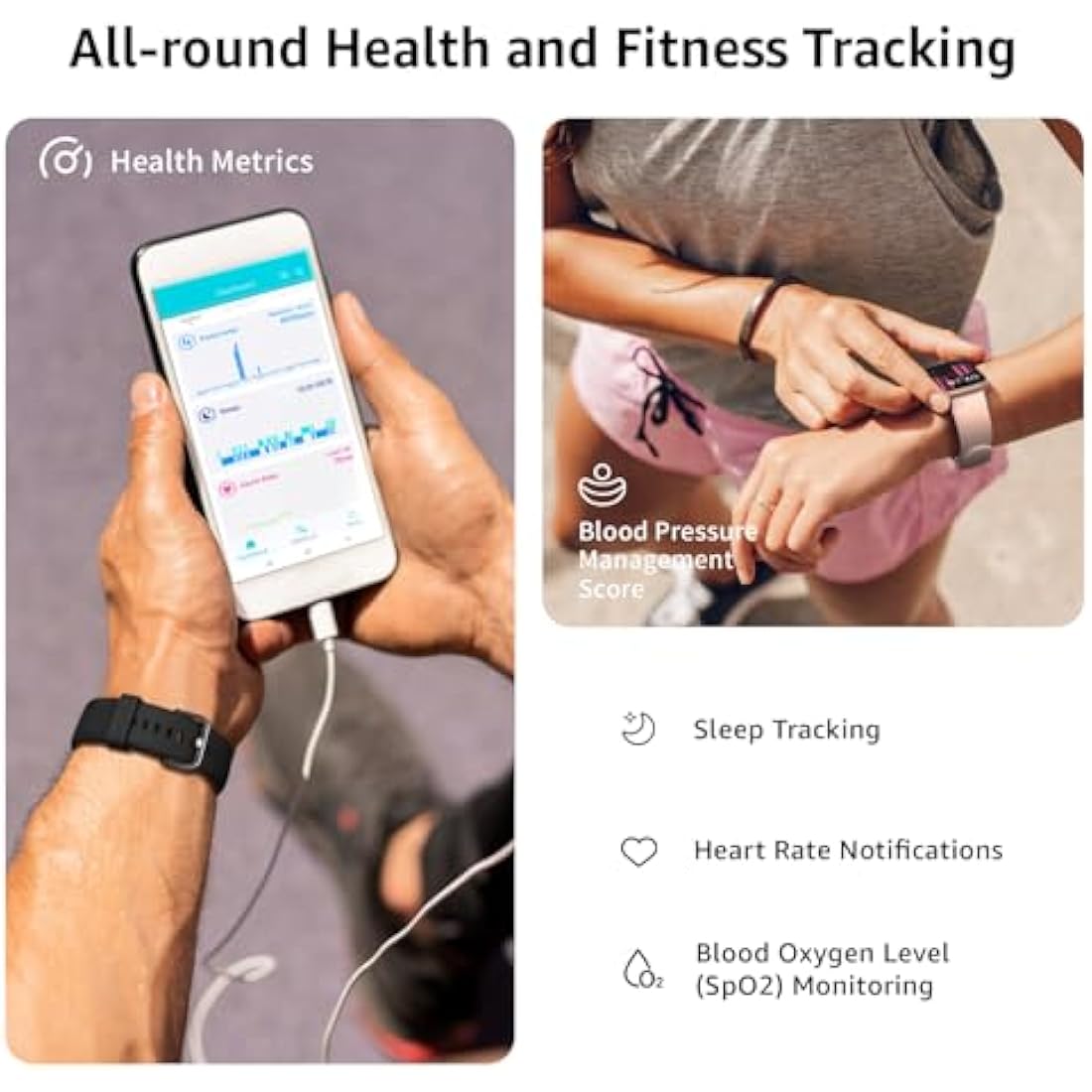 Smart Watch for Men Women Answer/Make Call, 1.85" Smartwatch, Fitness Watch with Heart Rate Blood Pressure Sleep Monitor, 140+Sports, IP68 Waterproof Step Counter Watch Compatible with Android IOS
