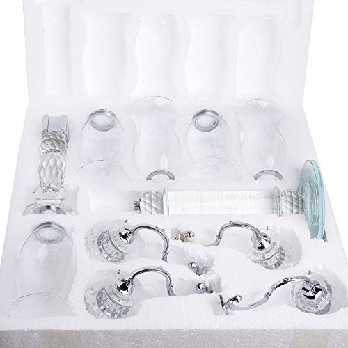 London Boutique Crystal Candelabra Tea Light Candle Holders 5 Arms Decorative with swarovski crystal elements Gift Present (5 Arms)