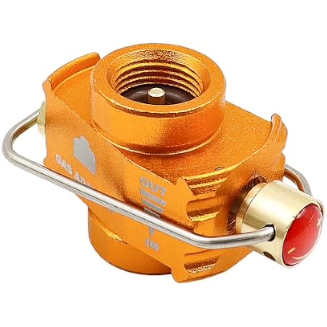 Tiardey Camping Gas Saver,Gas Converter Shifter Refill,Butane Gas Cartridge Convertor Shifter Adapter Valve (Golden)
