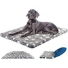 KROSER Dog Bed Mat Reversible Cool & Warm 137x84cm Crate Mat Machine Washable High Density Foam, Extra Large Dog Pad, Grey Blue