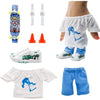 Morofme Mini Finger Toy Set: Finger Skateboards, Shoes, Pants & Knee Pads for Graffiti Fingerboard for Kids & Adults