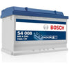 Bosch S4 008 Car Battery 74 A/h - 680 A - 12 V Battery, Type 096, Lead-acid for Non-Start/Stop Vehicles, Left (-) Right (+), 278 x 175 x 190 mm