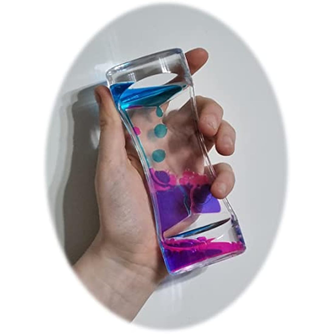 Liquid Sensory Timer for Autism, Sensory Needs, ADHD, Stress Relief, Anxiety. Autism Toy and Special Needs Sensory Fidget. Choice of Colour. (Blue & Green)