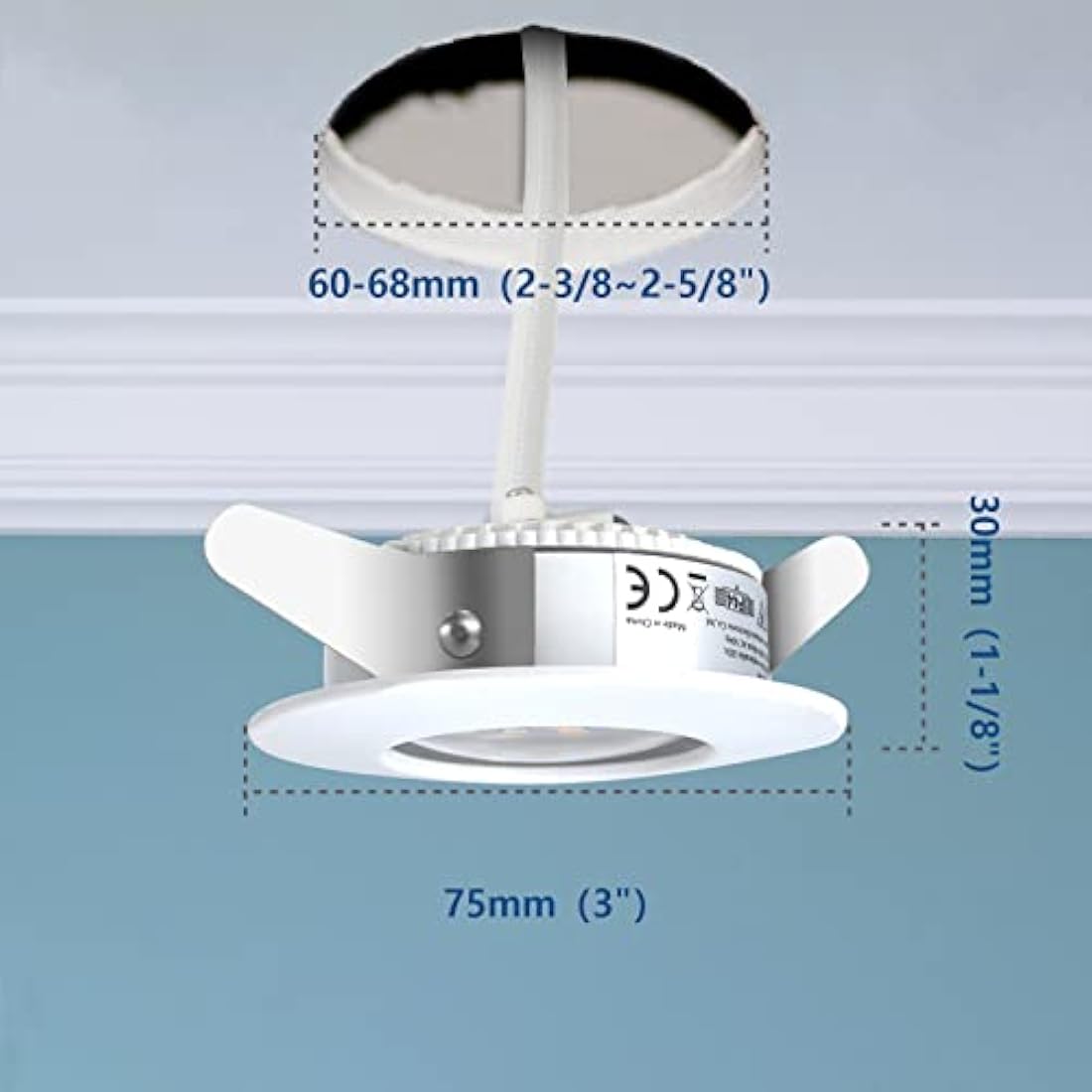 HiBay 10x 5W Recessed Spotlights Ceiling Lights IP44 LED Bathroom Downlights Ultra Slim Spot Lights for Kitchen Soffits 500LM Neutral White 4500K 240V