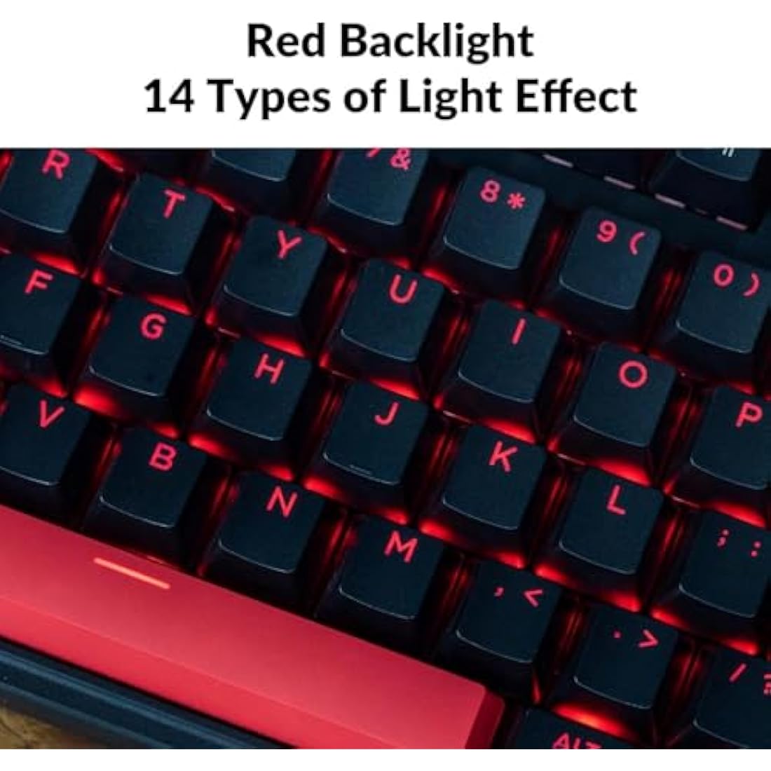 Keychron C3 Pro Custom Gaming Keyboard ISO UK Layout, QMK/VIA Programmable 87 Keys Compact TKL Wired Mechanical Keyboard, Red LED Backlits Gasket Mount with Red Switches for Mac/Windows/Linux