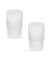 Gedotec toothbrush tumbler | bathroom ? 6.7 cm toothbrush tumbler | 2 pieces | toothbrush tumbler made of satinised glass | toothbrush tumbler