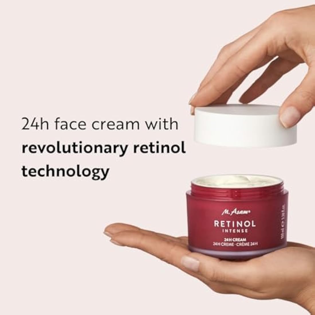 M. Asam RETINOL INTENSE 24h Cream (100ml) - Anti Aging Face Moisturiser with Retinol, Face Moisturizer for Women, Night Cream with Hyaluronic Acid, Vegan & Microplastic-Free