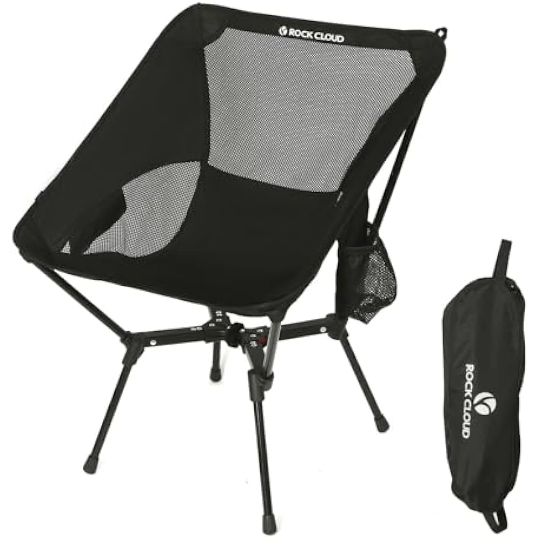 ROCK CLOUD Portable Camping Chair X-Shape Ultralight Chairs Lightweight Fold Up Outdoor with Carry Bag for Garden Picnic Hiking Backpacking Lawn Beach Sports