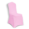 Kapwall 12 PCS Pink Chair Covers, Spandex Stretch Washable Chair Covers for Wedding,Party and Banquet