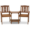 Furinno Outdoor Hardwood Jack & Jill Chair Set, Wood, Natural, 162.1 (W) x 91.4 (H) x 72.9 (D) cm