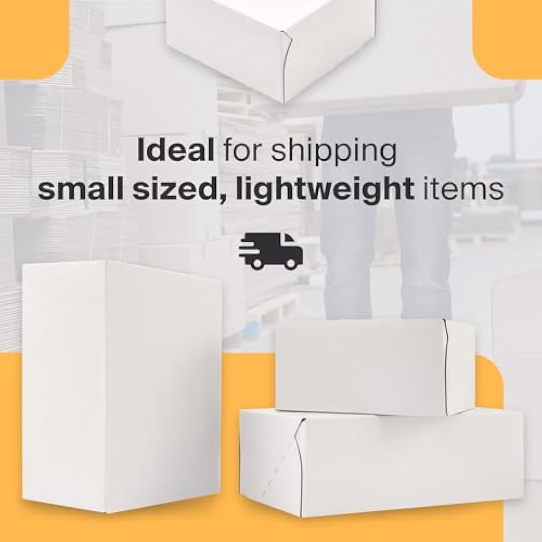 Packaging Hero 30 x 20 X 10 cm (aprox. 12" x 8" x 4") White Corrugated Cardboard Mailing Boxes, gift boxes, e-commerce box with free clear round stickers (9 pack)