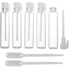 Enslz 100Pcs Mini Sample Cute Glass Travel Oil Perfume Bottle with Drop& Vials Empty Sample Bottle for Essential Oils Aromatherapy… (1ml)