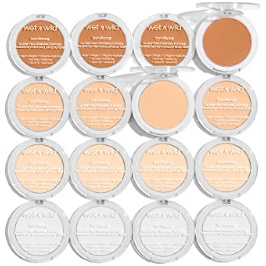 Wet n Wild, Bare Focus, Makeup Clarifying and Finishing Powder, Translucent and Matte for a Flawless Makeup Base, Long-Lasting, with Hyaluronic Acid and Vitamin E, for Light/Medium Skin Tones