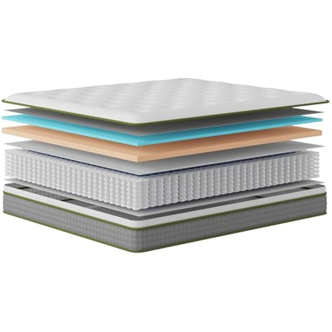 Hiimgo Single Mattress,Hybrid Pocket Spring & Memory Foam,10.6 inch Single Bed Mattress,Medium Firm with Breathable Knitted and Back Pain Relief,90x190x27CM