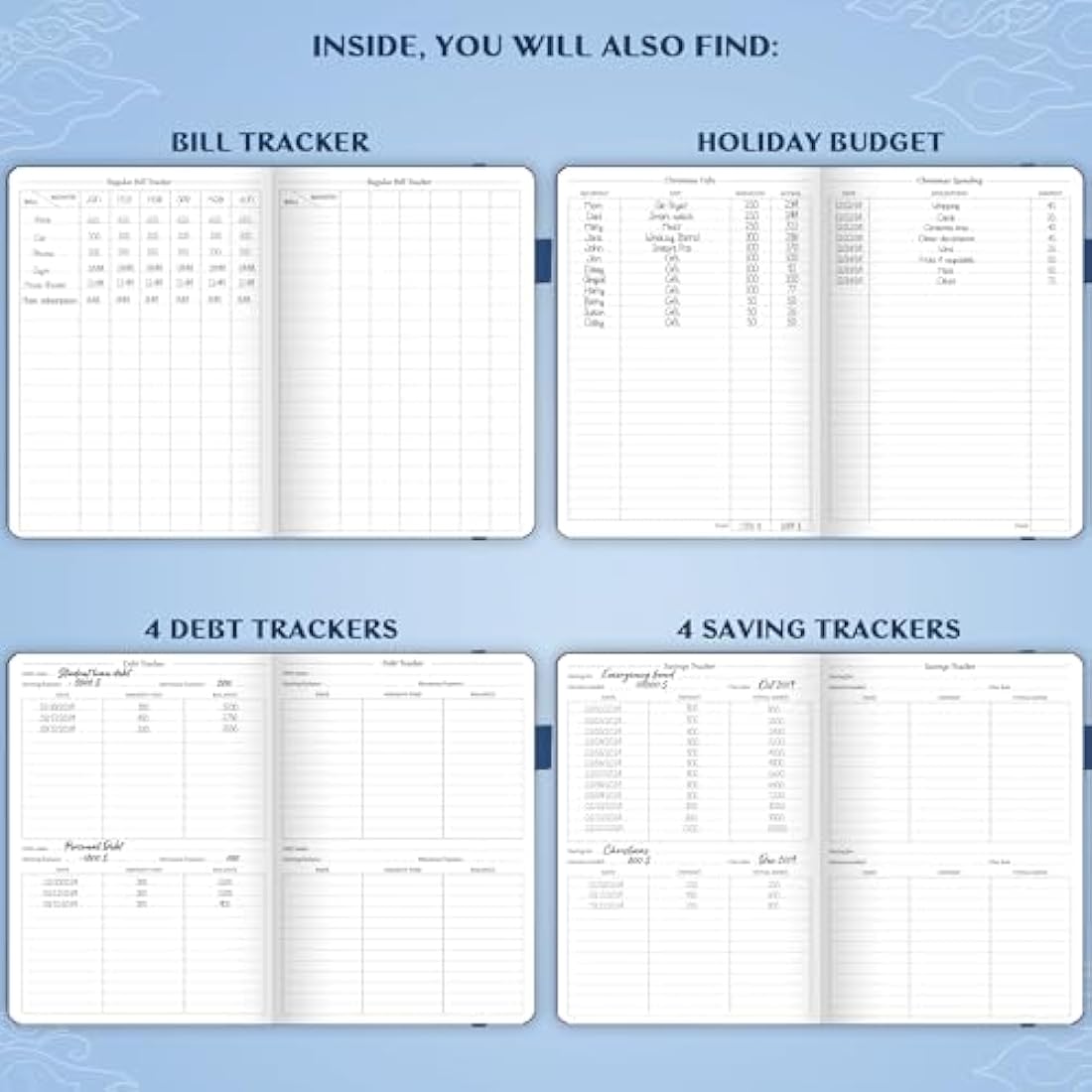 Legend Budget Planner – Financial Organizer Book. Money Account & Expense Tracker Notebook Journal for Household Monthly Budgeting (Mystic Blue)