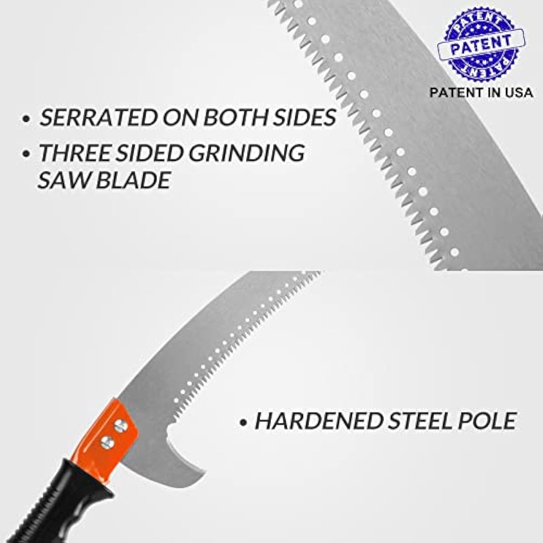Walensee Pole Saws for Tree Trimming 235cm Lightweight Manual Stainless Steel Extension High Pole Pruning Pole Saw with Blade for Trimmer Branches Pole Cutter and Pruner at Forestry Yard Garden Patio