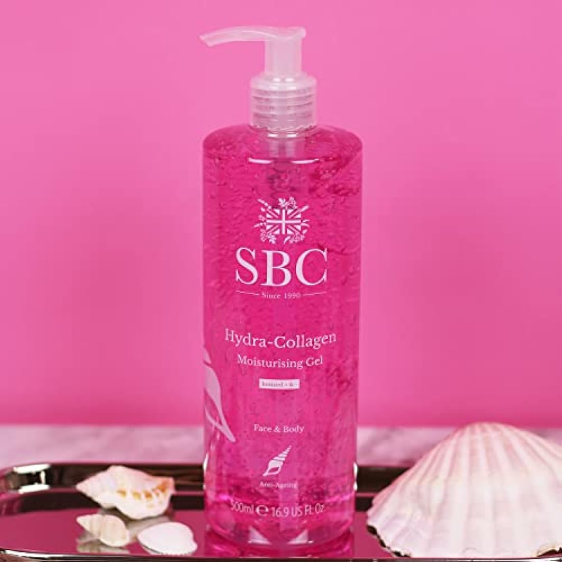 SBC Skincare Hydra-Collagen Moisturising Gel - 1000ml | Anti-Ageing Collagen Gel | Oil-Free Lightweight Face And Body Moisturiser Gel | Collagen Skincare Gel | Collagen Body Lotion