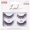 KISS Lash Couture Faux Mink Collection Double Pack of False Lashes, Muse, Ultrafine, Tapered, Synthetic Fake Lashes includes Lash Glue