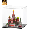 HUIJINTAO Clear Acrylic Display Case Countertop Box Cube Organizer Stand Dustproof Protection Showcase for Action Figures/Toys/Collectibles(10x10x10inch;25x25x25cm)