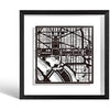 O3 DESIGN STUDIO Washington D.C. Paper Cut Map framed, Black map, Black frame, 9x9 inches, Gift Boxed, 2 background color, self-changing, Paper Art