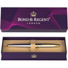 Bond & Regent Silver Chrome & 24 Karat Gold - Certified Luxury Grade Rollerball Pen | Nice Gift for Men & Women