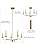 QAREHL Gold Chandeliers Ceiling Light 5 Lights Pendant Lighting Ceiling, Modern Gold Light Fitting for Living Room, Dining Room, Kitchen, Bedroom, Hallway