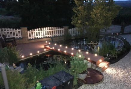 INDARUN Warm White Led Decking Lights Outdoor Waterproof IP67 Ø30MM 12V - Led Plinth Light Kits for Terrace/Patio/Path/Wall/Garden/Decoration, 30 Packs