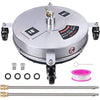 15" Pressure Washer Surface Cleaner with 4 Wheels, Stainless Steel Housing & 1/4" Quick Connector, Power Washer Attachment with 2 Extension Wands, 2 Replacement Nozzles, 4000 PSI (15inch)
