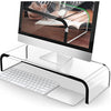 AboveTEK Acrylic Monitor Stand, Premium Large Monitor Riser 20 inch, Crystal Clear Acrylic Laptop Desk Stand for Home Office Printer TV Screen Keyboard Storage