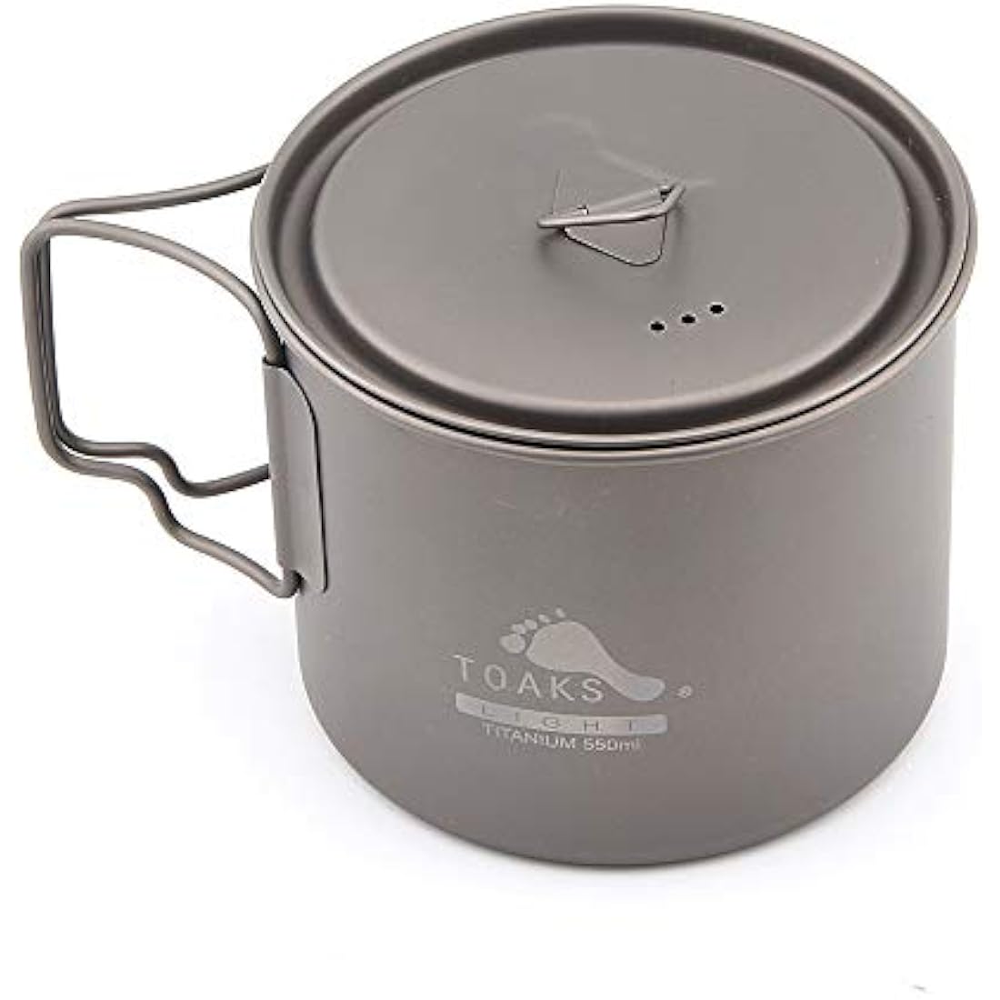 TOAKS Titanium Camping Pot Cup(375ml, 450ml, 550ml, 650ml, 750ml, 800ml, 900ml) (550ml[POT-550-L])