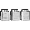 Premier Housewares Coffee Tea Sugar Set Stainless Steel Sugar Tea And Coffee Containers Grey Tea Coffee And Sugar Canisters Set Set of Three 12x10x10, Silver