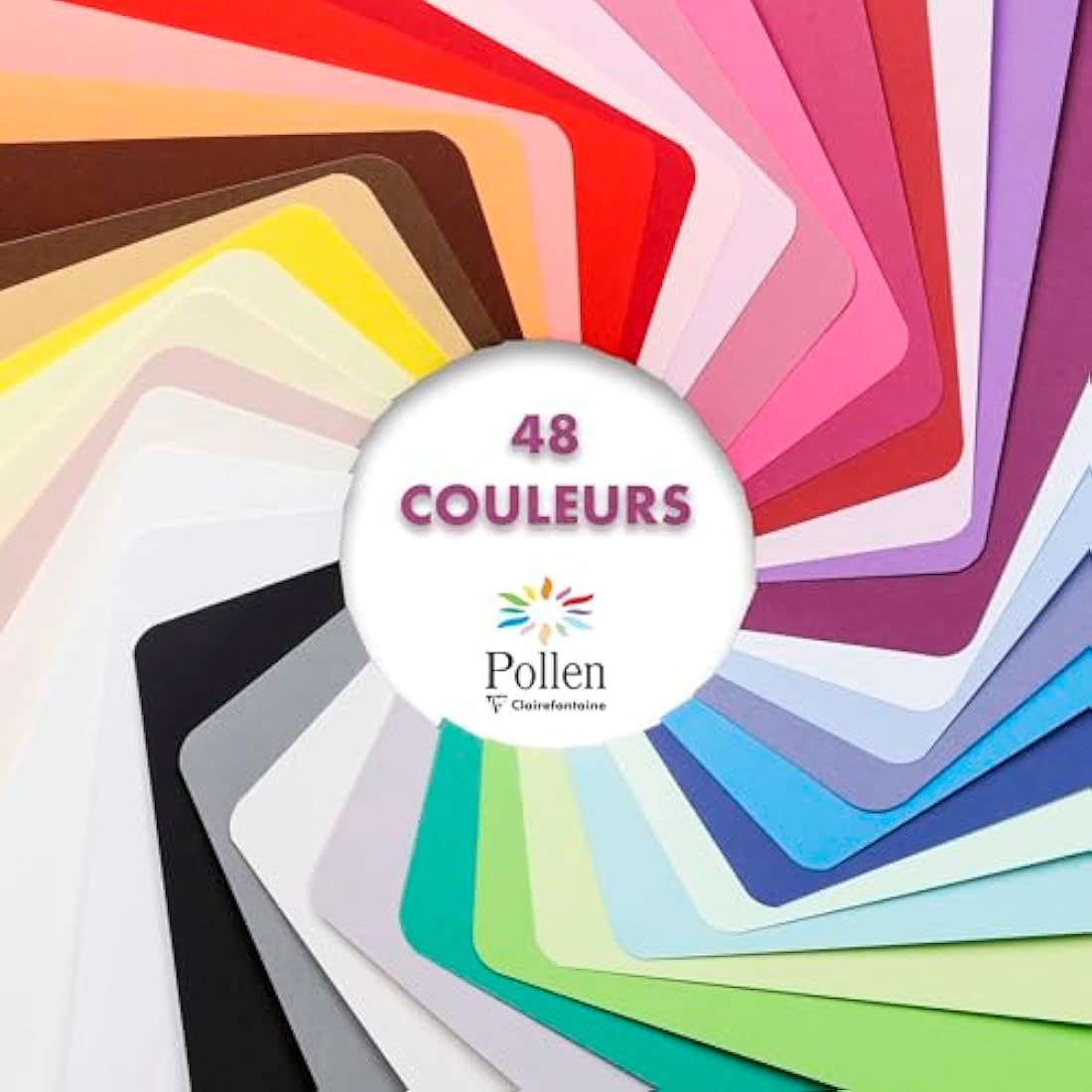Clairefontaine - Ref 5635C - Pollen Adhesive Envelopes (Pack of 20) - DL Sized, 120gsm Paper, Printer-Compatible, Acid Free, Adhesive Strip for Easy Seal - Dark Grey