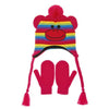 Nuzzles Children's Hat & Gloves Set 5 - 9 Years Striped Monkey