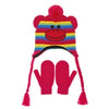 Nuzzles Children's Hat & Gloves Set 5 - 9 Years Striped Monkey