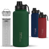 720°DGREE Vaccum Insulated Water Bottle + Infuser “noLimit“ - 950ml - Leakproof, BPA-Free, Thermo Stainless Steel Flask - Carbonated Drinks, Sports, School, Travel, Hiking, Outdoor +Sports-Cap