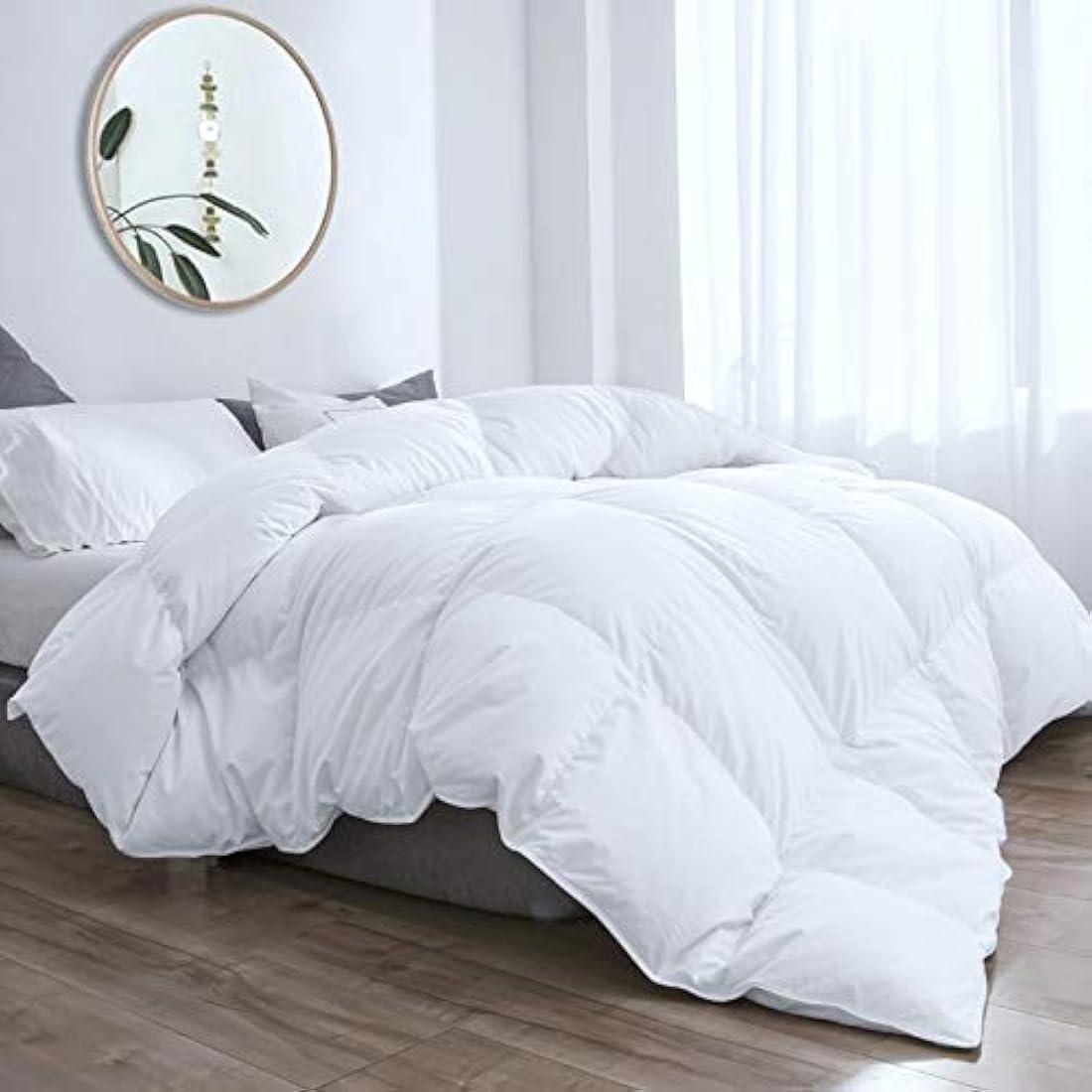 Threads For Bed 13.5 tog Down & Feather Duvet, Super King, 100% Cotton Down Proof Fabric, Machine Washable with Premium Box-Stitch Design