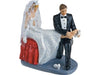 CLUB GREEN Resin Bride/Groom Putting On Shoe, 11 x 12 cm
