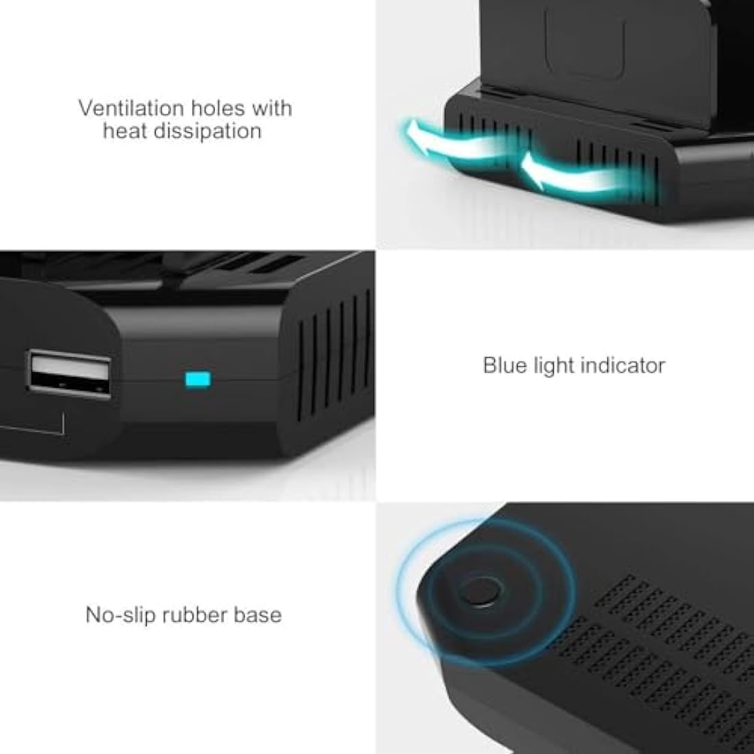 Alxum 60W 10 Ports USB Charging Station for Multiple Devices, Multi USB Charger Station with 5V/2.4A Output for Phone, Tablet and More