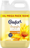 Comfort Fresh Sunshiny Days Fabric Conditioner Softener with Motion-Activated Fragrance Technology 100 Days of Freshness 160 washes (4.8 L)