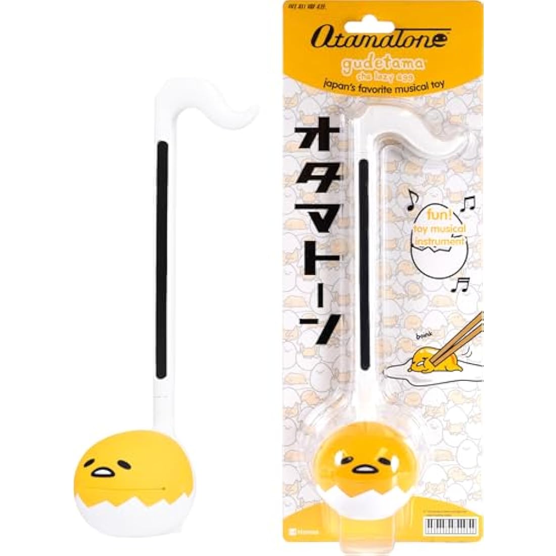 Otamatone Special Edition Sanrio (Gudetama) - Fun Electronic Musical Toy Synthesizer Instrument by Maywa Denki (Official Licensed) [Includes Song Sheet and English Instructions]